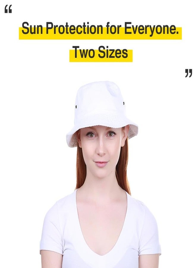 KBETHOS Women's Bucket Hat, 1. White, Large-X-Large - Image 2